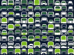 A smartphone displaying various car icons