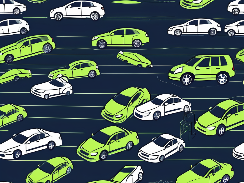 A chaotic car dealership floor plan with disorganized paperwork