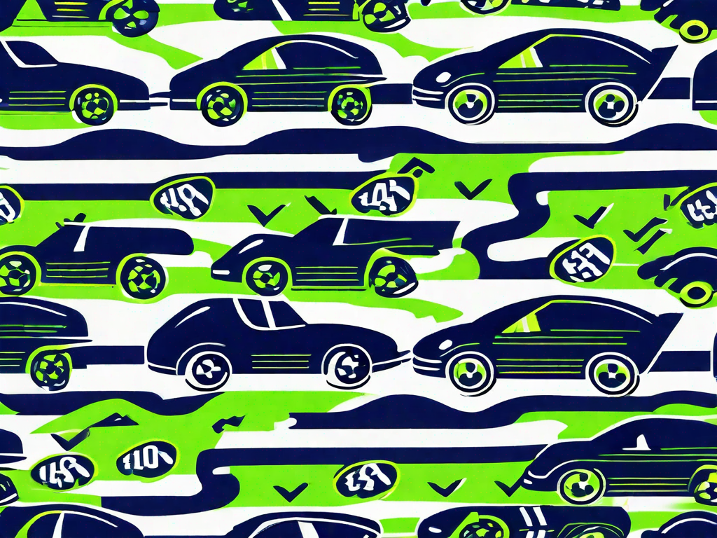 A racecar speeding on a track