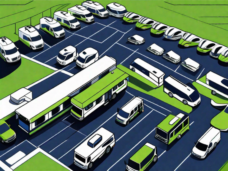 A well-organized recreation vehicle dealership lot